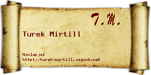 Turek Mirtill névjegykártya